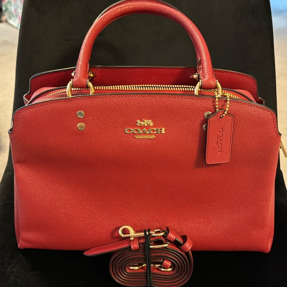 EUC Coach Lillie Crossgrain Leather Carryall/Crossbody (91493)